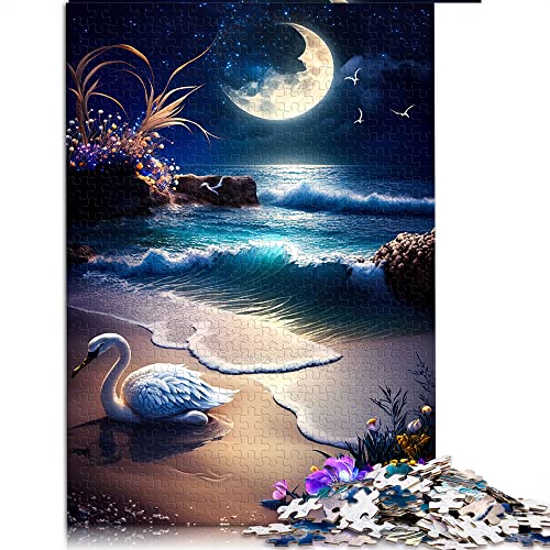 Puzzle 1000 Teile Erwachsenes Puzzle Schwan Schönes Puzzle für Kinder Kartonpuzzles Lernspiel Herausforderung Spielzeug (Größe 26x38cm) von CARGIS