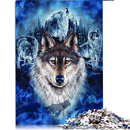 Puzzle 1000 Teile Puzzle für Erwachsene Wolf Puzzle für Kinder Holzpuzzle Lernspiele für Erwachsene und Kinder (Größe 50 x 75 cm) von CARGIS