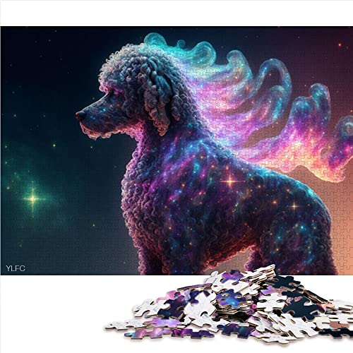 Puzzle für Erwachsene 1000 Teile Tier Pudel Puzzle für Erwachsene Holzpuzzle Spaß zu Hause Aktivitäten, Geburtstagsgeschenk, Reisegeschenke, （Größe 50x75cm） von CARGIS