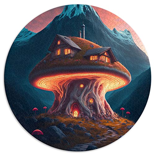 Puzzle für Erwachsene und Kinder, 1000 Teile Fantasy-Pilz-Rundpuzzle für Erwachsene, für Erwachsene und Kinder, Papppuzzle, tolles Geschenk für Erwachsene (Größe 67,5 x 67,5 cm) von CARGIS