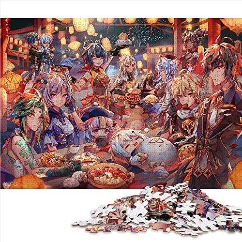 Puzzles 1000 Teile Puzzles für Erwachsene Kinder Genshin Impact Puzzle für Erwachsene Holzpuzzle Lernspiele für Erwachsene und Kinder (Größe 50 x 75 cm) von CARGIS