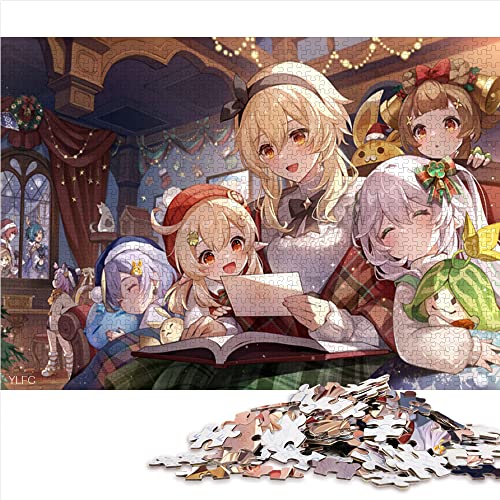 Puzzles 1000 Teile für Erwachsene Genshin Impact Klee Puzzle für Kinder Holzpuzzle Lernspiele für Erwachsene und Kinder (Größe 50 x 75 cm) von CARGIS