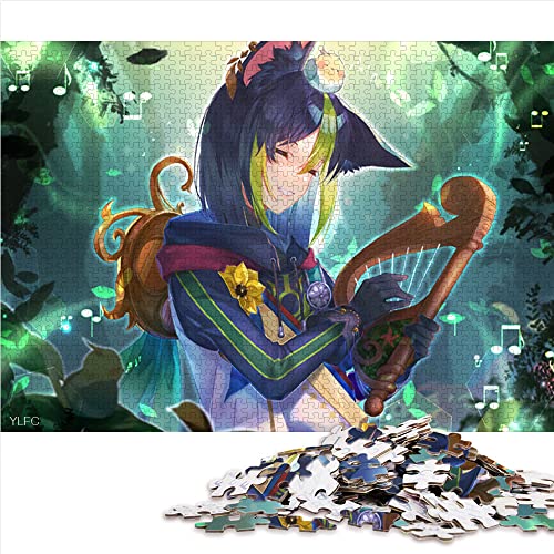 Puzzles 500 Teile für Erwachsene Genshin Impact Tighnari Puzzle für Erwachsene Holzpuzzle Dekomprimierendes intellektuelles Lernspielzeug (Größe 38x52cm) von CARGIS