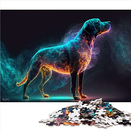 Puzzles 1000 Teile für Erwachsene Tier Labrador Puzzles für Erwachsene Kinder Holzpuzzle Heimtextilien Puzzles (Größe 50 x 75 cm) von Toolo
