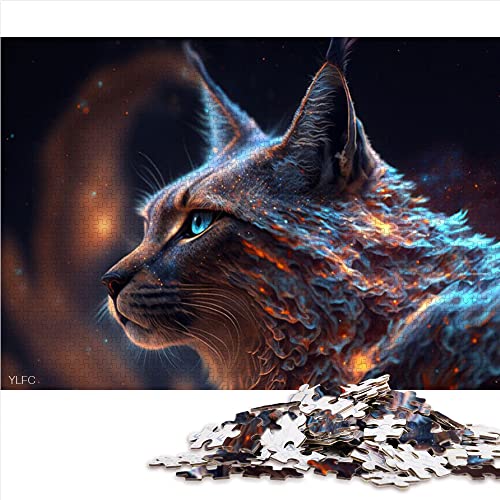 Puzzles 500 Teile für Erwachsene Tier Luchs Puzzle für Erwachsene Holzpuzzle Denksportaufgaben für Erwachsene (Größe 38x52cm) von CARGIS