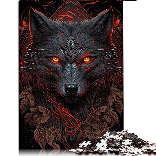 Puzzles 1000 Teile für Erwachsene Wolf Puzzle für Erwachsene Holzpuzzle für Sommerliebhaber (Größe 50x75cm) von CARGIS