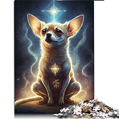Puzzles für Erwachsene 1000 Chihuahua-Hund Puzzle für Erwachsene Papppuzzles Herausforderndes Spiel (Größe 26x38cm) von CARGIS