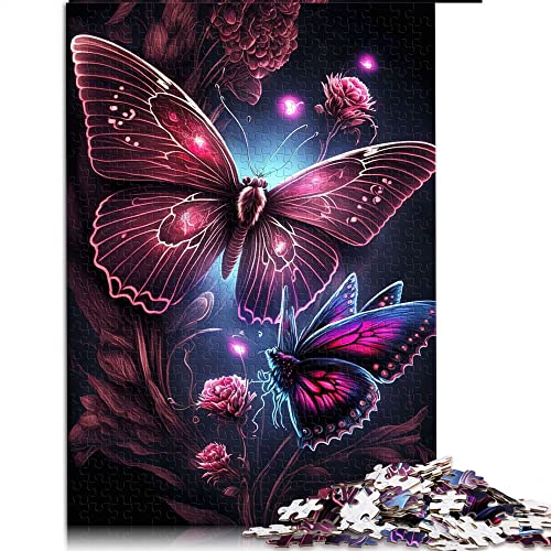 Puzzles für Erwachsene 1000 Teile Blumen-Schmetterlings-Puzzles für Erwachsene Papppuzzles Familienpuzzlespiel (Größe 26x38cm) von CARGIS