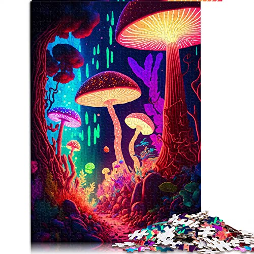 Puzzles für Erwachsene 1000 Teile Psychedelic Forest Art Puzzle für Erwachsene Papppuzzles Pädagogisches Stressabbau-Spielzeug-Puzzle (Größe 26 x 38 cm) von CARGIS