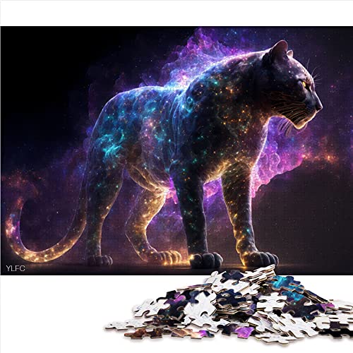 Puzzles für Erwachsene 500 Teile Tier Panther Puzzles für Holzpuzzles Lernspiel Herausforderung Spielzeug (Größe 38x52cm) von CARGIS