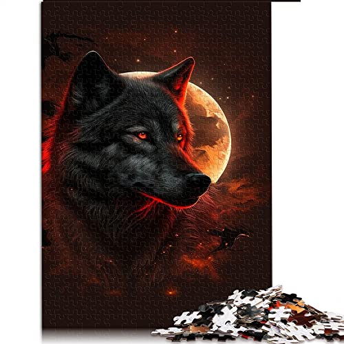 Puzzles für Erwachsene 1000 Teile Wolf Puzzle für Erwachsene Holzpuzzle Lernspiel für Erwachsene Kinder (Größe 50x75cm) von CARGIS