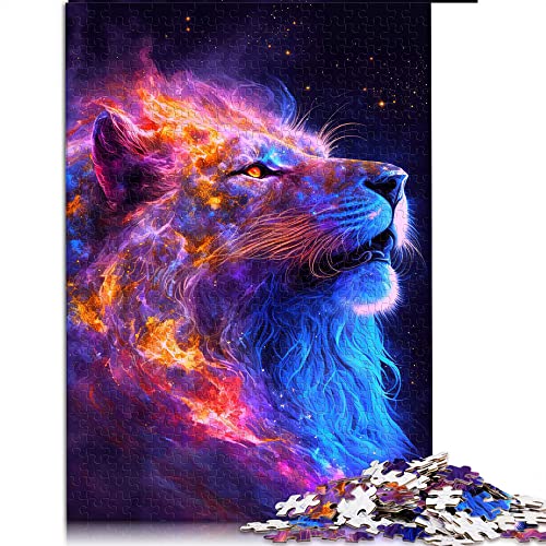Puzzles für Erwachsene 1000 Tiere Löwe Galaxy Puzzles für Kinder Kartonpuzzles Heimtextilien Puzzle Spielzeug (Größe 26x38cm) von CARGIS