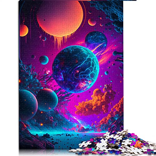 Puzzles für Erwachsene 1000 surreale Weltraumlandschaften Puzzle Kartonpuzzles Denksportaufgaben für Erwachsene (Größe 26 x 38 cm) von CARGIS