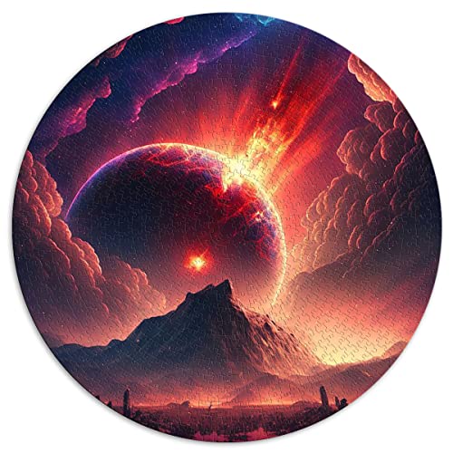 CARGIS Puzzle für Erwachsene und Kinder, 1000-teiliges Fantasie-Sonnenuntergang-Kreispuzzle, Kartonpuzzle, Tolles Geschenk für Erwachsene, 67,5 x 67,5 cm von CARGIS