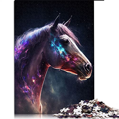 für Erwachsene 1000 Teile Puzzle Galaxie Pferd Puzzle für Erwachsene Papppuzzles Tolles Geschenk für Erwachsene (Größe 26x38cm) von CARGIS