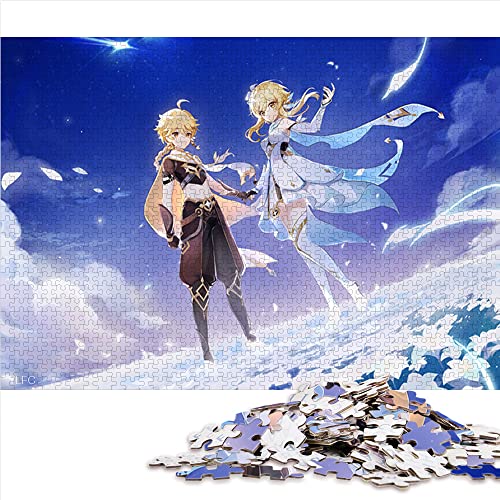 für Erwachsene 1000 Teile Puzzle Geschenke Genshin Impact Aether Puzzles Für Kinder Holzpuzzle Weihnachtspuzzle Geschenke (Größe 50x75cm) von CARGIS