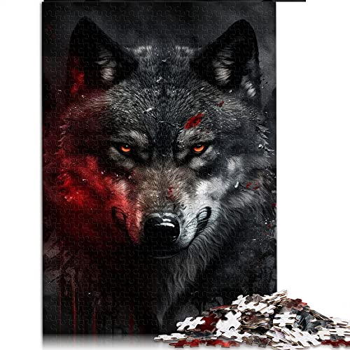 für Erwachsene 1000 Teile Puzzle Geschenke Wolf Puzzles für Holzpuzzle Familienaktivität (Größe 50x75cm) von CARGIS