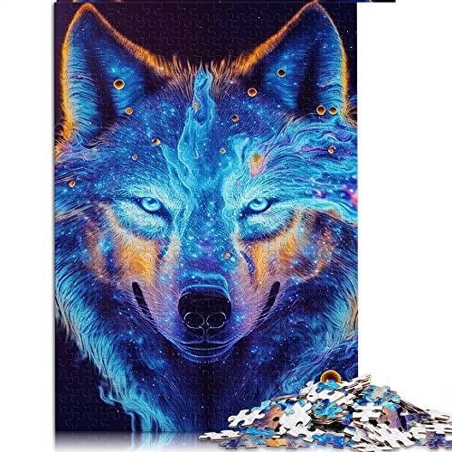 für Erwachsene 1000 Teile Puzzle Wolf Puzzles Holzpuzzle Lernspielzeug (Größe 50x75cm) von CARGIS