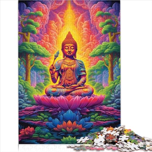 Psychedelische Buddha-Puzzles Für Erwachsene, 1000-Teiliges Puzzle Für Erwachsene, 1000 Teile Für Familienspiele, Puzzle Für Teenager Und Kinder (Größe 29.52x19.68 Inch) von CARGUS