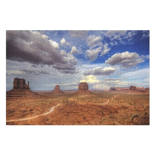 Wohnkultur Geburtstag ，Challenging Games Moderne Lernspiel Stress Relief ，1000 StüCkUSA, Monument Valley, Rocks, Clouds, skyLernspielzeug FüR Kinder 75x50Holz von CARGUS