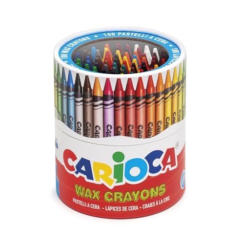 Carioca Wax | Wachs-Set für Kinder mit Körper und Spitze, waschbar, 100 Stück, (Kunststoff, rund) Carioca Wax | Wachs-Set für Kinder mit Körper und Spitze, waschbar, 100 Stück, (Kunststoff, rund) von Carioca