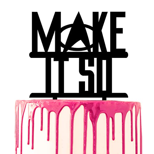 CARISPIBET Kuchendekoration mit der Aufschrift "Make it so", Geburtstag, Hochzeit CARISPIBET Kuchendekoration mit der Aufschrift "Make it so", Geburtstag, Hochzeit von CARISPIBET