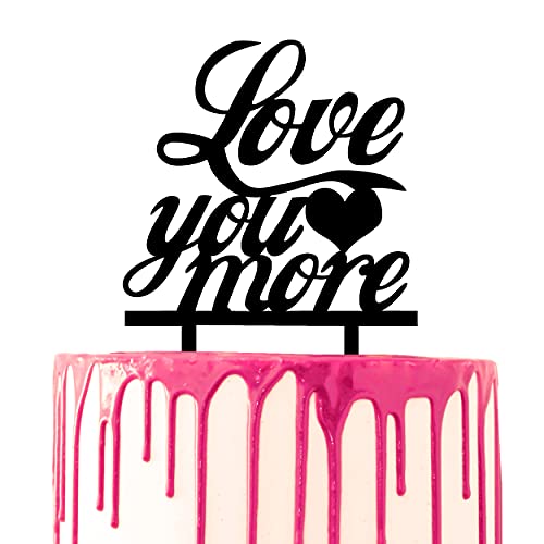 CARISPIBET dekorativer Tortenaufleger mit Schriftzug "Love you more" Kuchendekorationswerkzeug Acryl von CARISPIBET