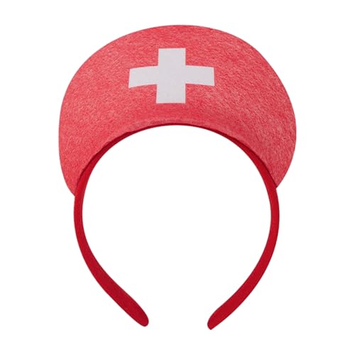 CARISSETT Cosplay-Krankenschwesterhut, Stirnbänder, bequeme Cosplay-Kopfbedeckung, lustige Krankenschwester-Stirnbänder für Halloween und Themenfeiern CARISSETT Cosplay-Krankenschwesterhut, Stirnbänder, bequeme Cosplay-Kopfbedeckung, lustige Krankenschwester-Stirnbänder für Halloween und Themenfeiern von CARISSETT