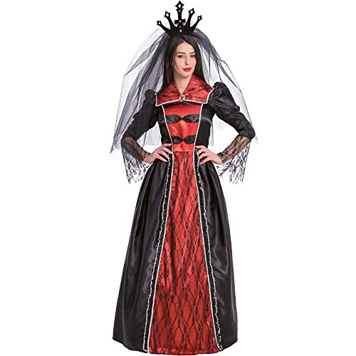 Carnival Toys 82093 Madame Vampira Kostüm mit Kopfbedeckung, Größe M/L von Carnival Toys