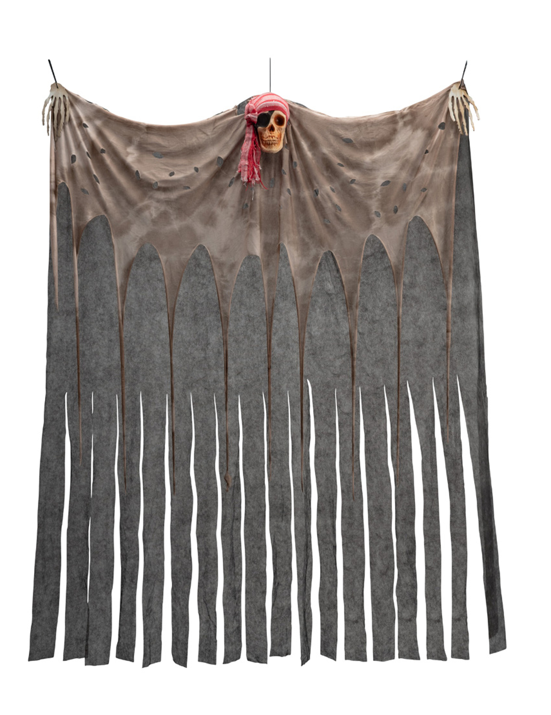 Geisterpirat-Vorhang Halloween-Partydeko braun 200x150 cm Geisterpirat-Vorhang Halloween-Partydeko braun 200x150 cm von CARNIVAL TOYS