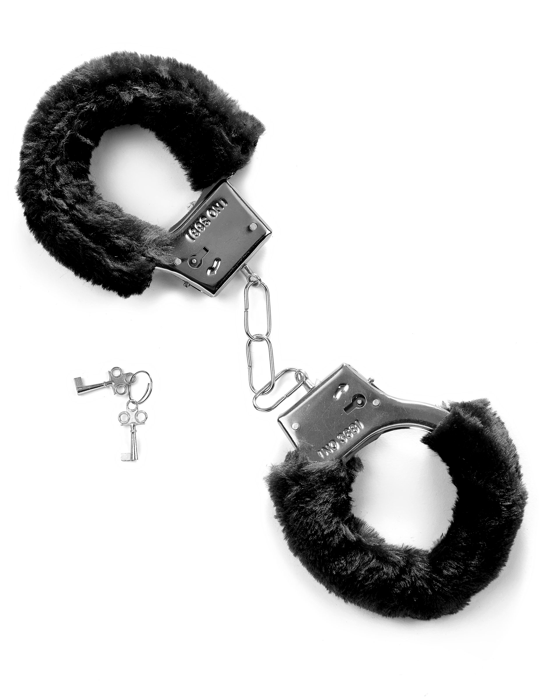 Handschellen Plüsch schwarz Handschellen Plüsch schwarz von CARNIVAL TOYS