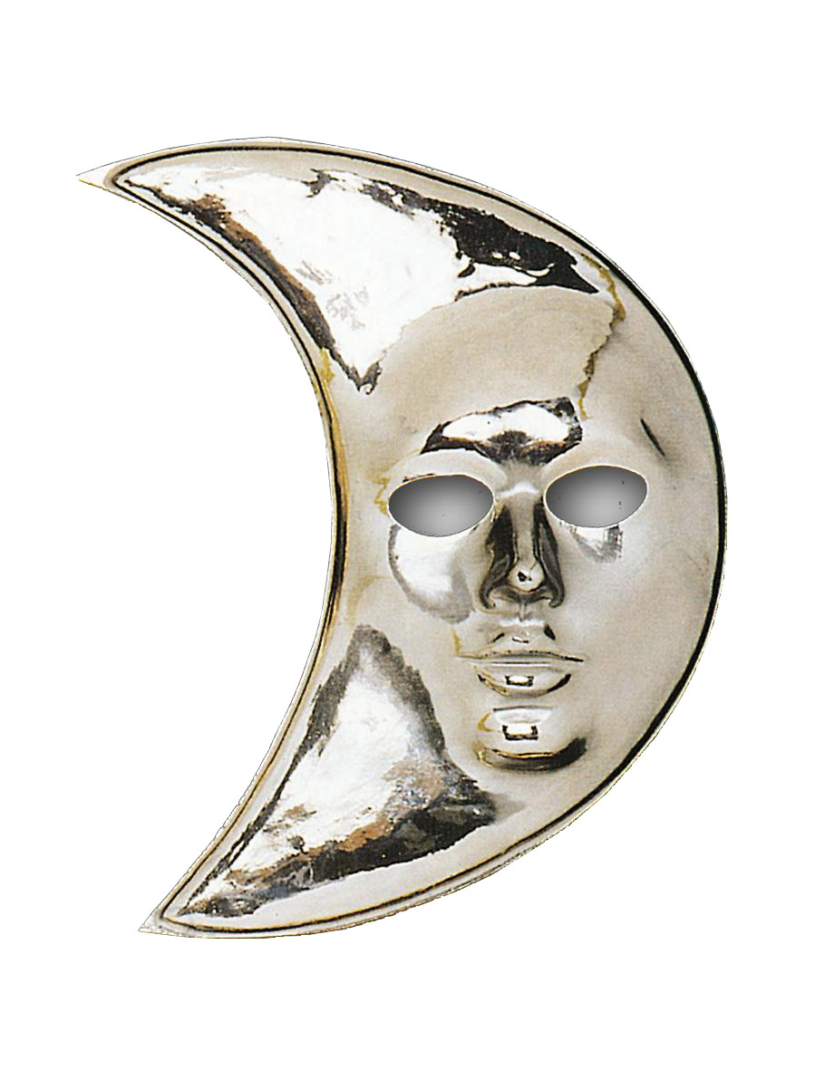 Mond-Maske silber Mond-Maske silber von CARNIVAL TOYS