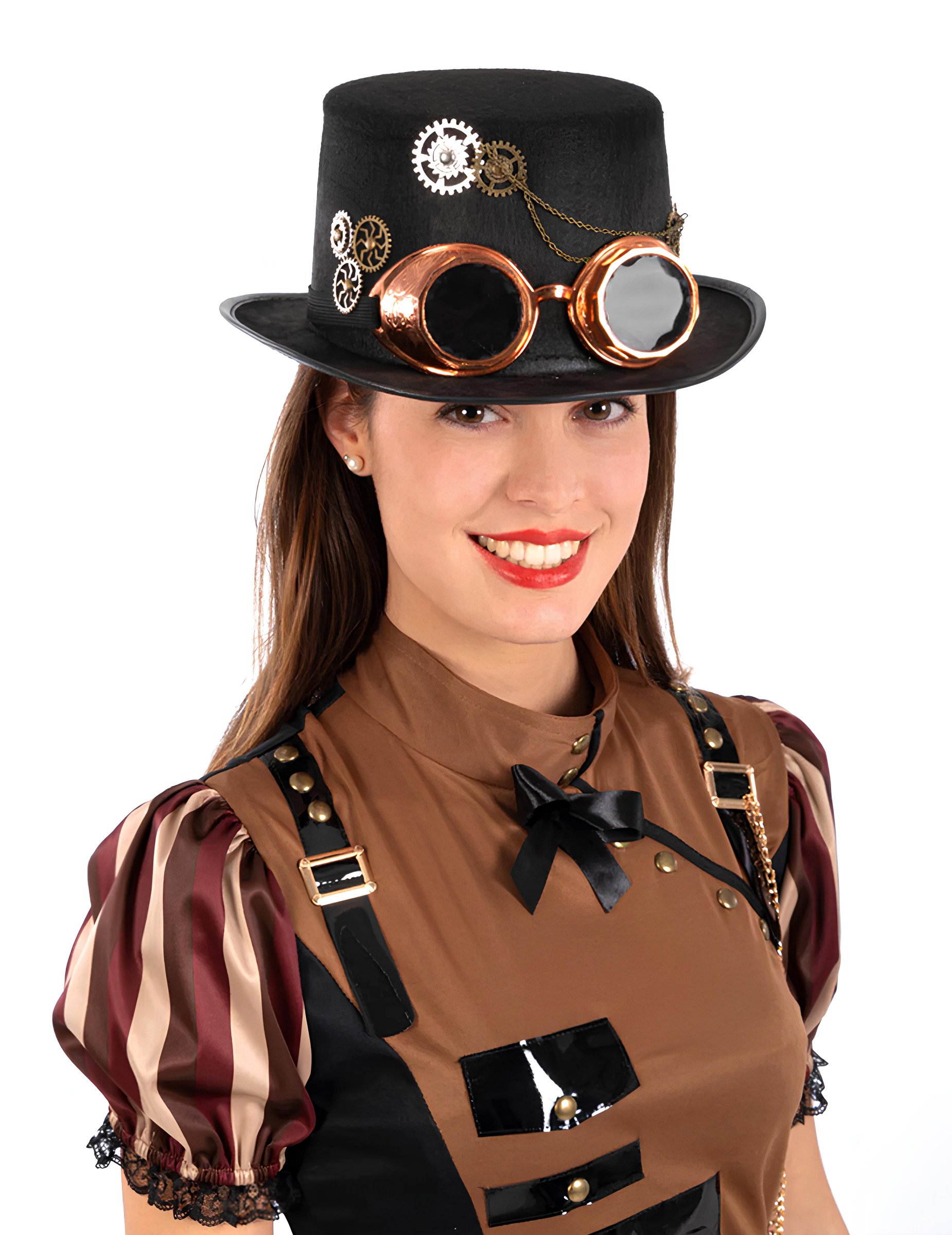 Steampunk-Zylinder mit Brille Accessoire für Halloween schwarz-braun Steampunk-Zylinder mit Brille Accessoire für Halloween schwarz-braun von CARNIVAL TOYS