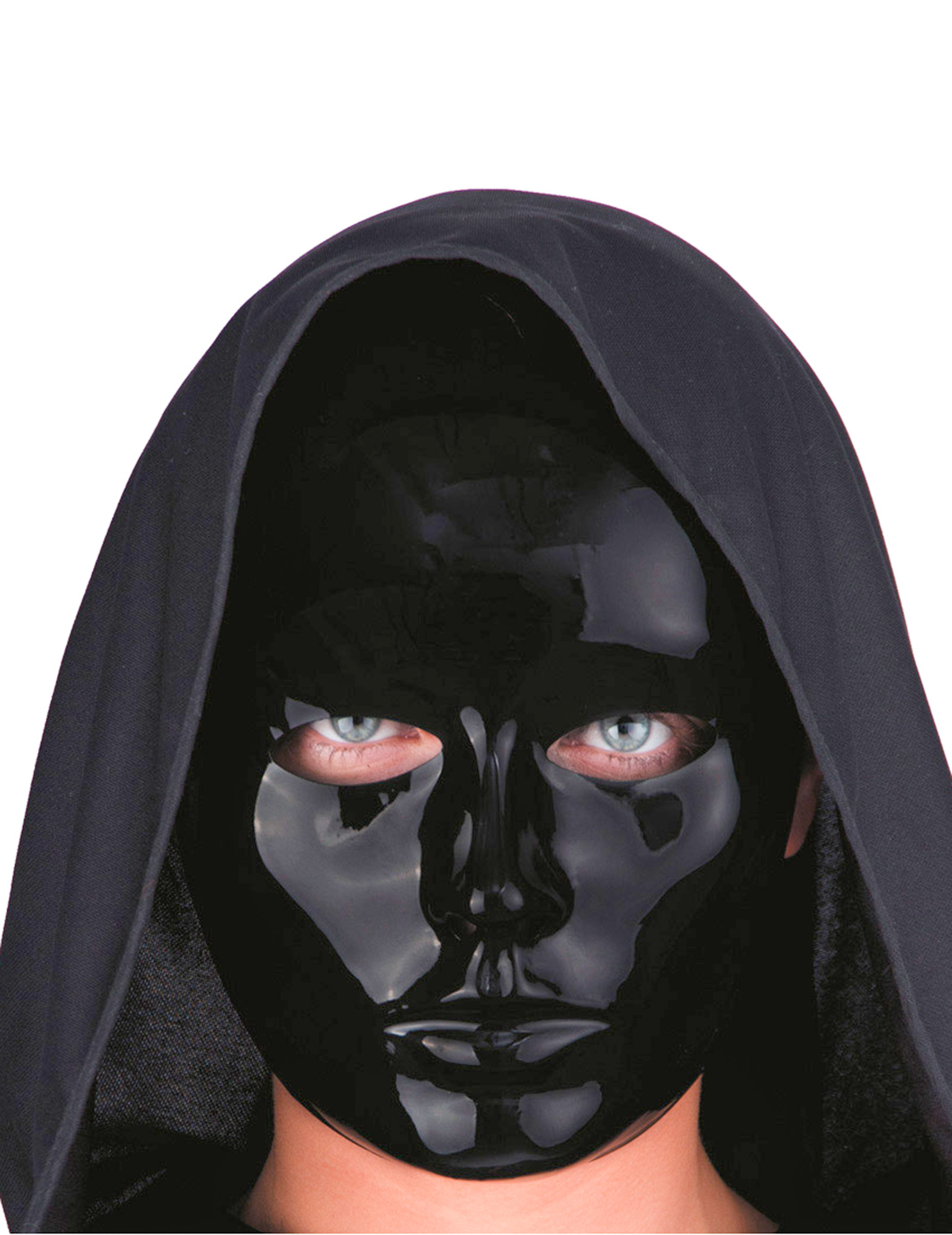 Theatermaske Gesichtsmaske schwarz Theatermaske Gesichtsmaske schwarz von CARNIVAL TOYS