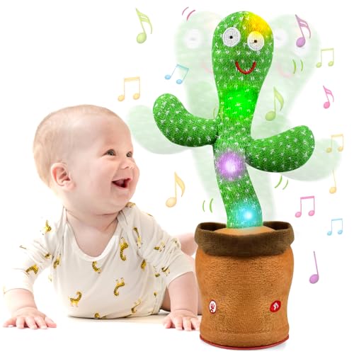CARROUSEL Tanzender & Sprechender Kaktus Spielzeug ab 1 Jahr, Interaktiver Kaktus Babyspielzeug 3-12 Monate mit 120 Liedern, LED-Licht, Nachsprechen, Aufzeichnen - Geschenk 1 Jahr Junge und Mädchen CARROUSEL Tanzender & Sprechender Kaktus Spielzeug ab 1 Jahr, Interaktiver Kaktus Babyspielzeug 3-12 Monate mit 120 Liedern, LED-Licht, Nachsprechen, Aufzeichnen - Geschenk 1 Jahr Junge und Mädchen von CARROUSEL