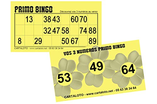 CARTALOTO JNPBX1-01 125 Lotospiele, Primo Bingo, gelb, Mehrfarbig von CARTALOTO