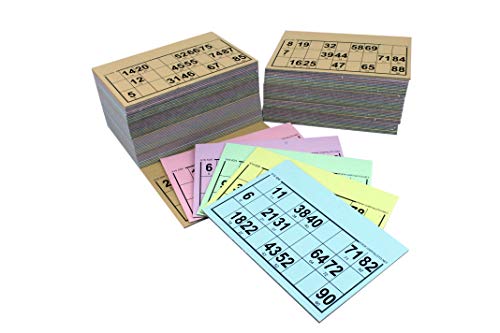 Cartoto-96 Loto-Kartons, fest, Standardformat, Dicke 1,5 mm, GTRI96, Mehrfarbig von CARTALOTO