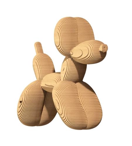3D-Puzzle aus Karton Skulptur Motiv: Ballon Hund, Alter ab 14 Jahre, 122 Teile, ca. 18 cm H von CARTONIC