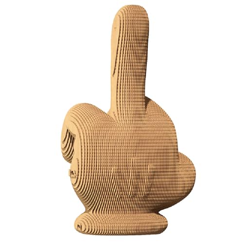CARTONIC 3D-Puzzle-Set – Middle Finger – 3D-Puzzle aus Karton – der Karton verwandelt sich in eine Figur in Relief – für alle Altersgruppen – 84 Teile Cardboard 3D-Puzzle CARTONIC 3D-Puzzle-Set – Middle Finger – 3D-Puzzle aus Karton – der Karton verwandelt sich in eine Figur in Relief – für alle Altersgruppen – 84 Teile Cardboard 3D-Puzzle von CARTONIC