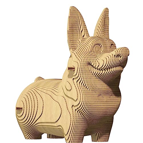 CARTONIC 3D-Puzzle-Set – Modell Corgi Hund aus recyceltem Karton | Spaß und fesselnde Aktivität für alle Altersgruppen von CARTONIC