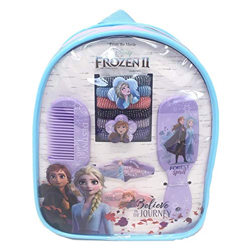 10 Stück Disney Frozen Haar-Accessoires Haarklammern Haarbürste mit Rucksack von CARTOON