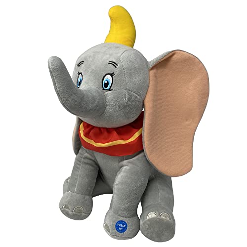 CARTOON Plüschtier Dumbo, Disney, Puppe mit Sound, 30 cm, Elefant Sitz, grau - 9273-2 von CARTOON