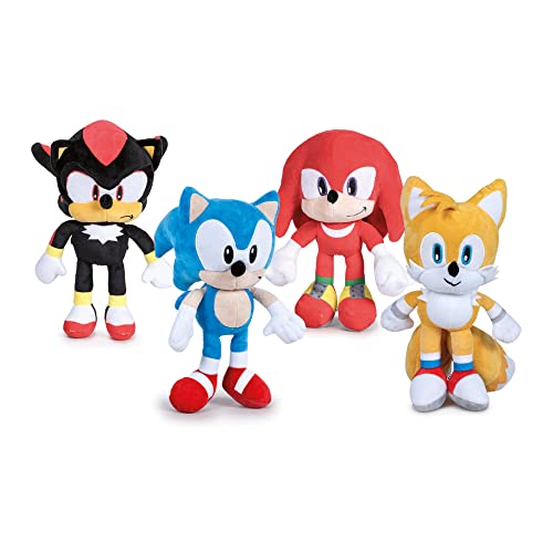 CARTOON Plüschtier Sonic und Freunde, Knuckles, Tails, Shadow, Sonic Plüschtier 30 cm, 4 Figuren, sortiert von CARTOON