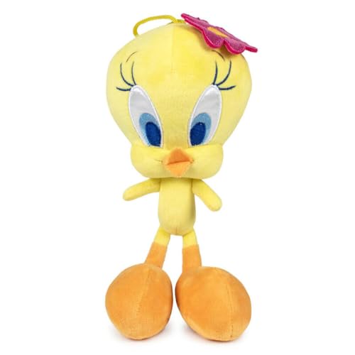 CARTOON Plüschtier Tweety der Kanarienvogel mit Blume Fuchsia Kuscheltier für Kinder L0oney tunes 20 cm von CARTOON