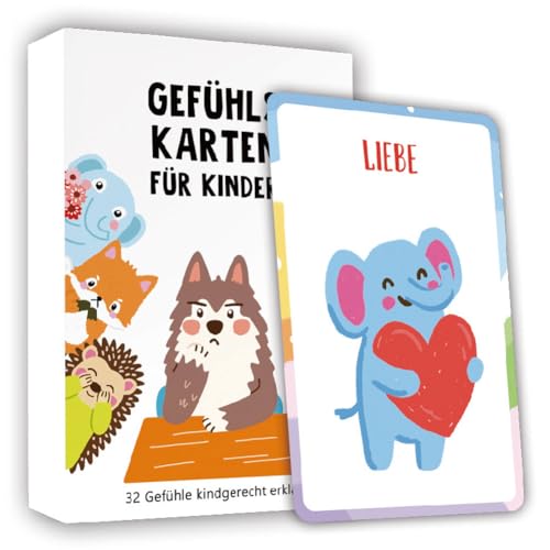 32 Gefühlskarten für Kinder - Ab 3 Jahren - Emotionskarten mit Übungen - Bildkarten Gefühle - Stimmungskarten - Gesprächskarten - Selbstregulation - Ergänzung zu Gefühlstagebuch Kinder 32 Gefühlskarten für Kinder - Ab 3 Jahren - Emotionskarten mit Übungen - Bildkarten Gefühle - Stimmungskarten - Gesprächskarten - Selbstregulation - Ergänzung zu Gefühlstagebuch Kinder von CARxlythic