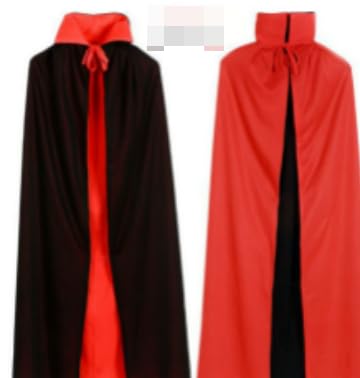 Vampir Umhang Stehkragen Kinder,Vampir Kostüm mit 80cm Vampirumhang Temporäre Tattoos und Dentures，Elfenohr, Halloween Cape Vampi r Kostüm Kinder für Halloween Cosplay Masquerade Party Kostüm von CARxlythic