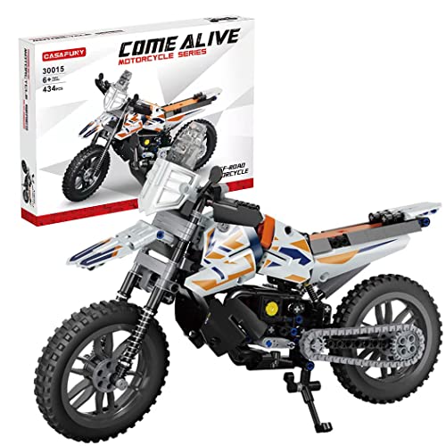 CASAFUNY Technik Motorrad Spielzeug Bausteine Kompatible mit Lego Technic Motorrad Modellbausatz Klemmbausteine Bausteine Spielzeug Motorrad Set für Jungen und Mädchen ab 6 Jahren von CASAFUNY