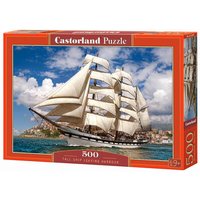 CASTORLAND B-52851 Tall Ship Leaving Harbour, Puzzle 500 Teile von CASTORLAND