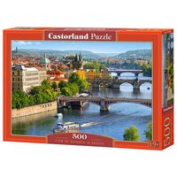 CASTORLAND B-53087 View of Bridges in Prague,Puzzle 500 Teile von CASTORLAND