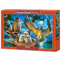 CASTORLAND B-53322 Owl Family, Puzzle 500 Teile von CASTORLAND